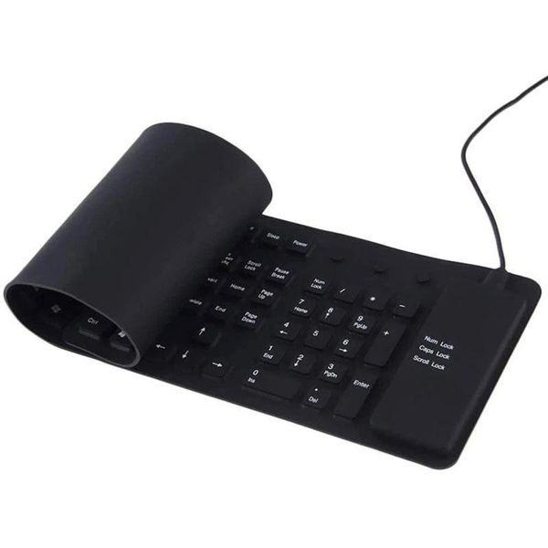 

folding portable usb wired keyboard for pc lapsilicone silent random color 49.2Ã13.9.Ã1.1cm dq-drop keyboards