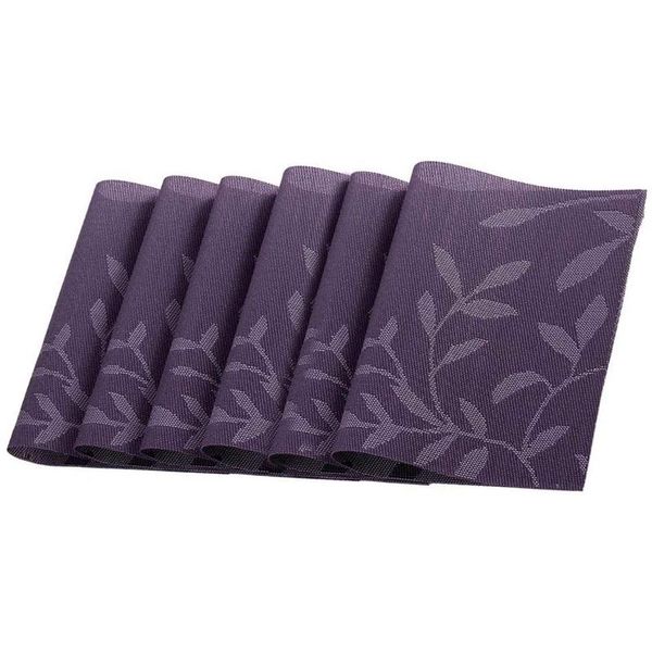 

mats & pads washable placemats for dining table heat insulation stain resistant kitchen 6pcs