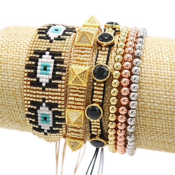 Uvas miyuki maus braceletes praia verão sorte pulseras moda grânulos tecidos pulseira de jóias para mulheres presentes turcos