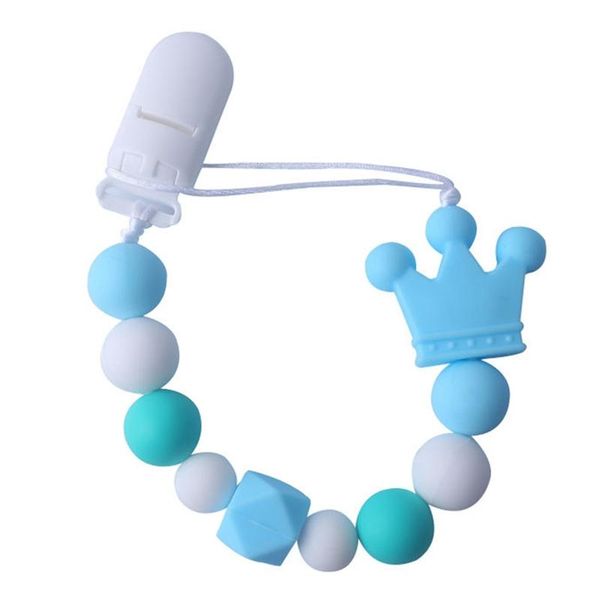 

pacifiers# baby handmade pacifier clips holder silicone beads chains crown soother toys teething chain