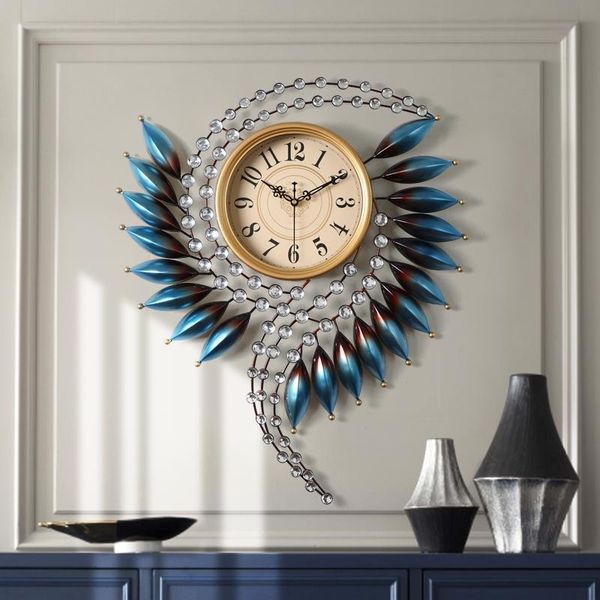 

wall clocks living room luxury metal clock home creative personality art fashion european hanging restaurant decoration