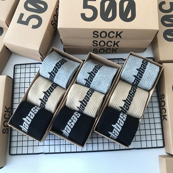 

men's socks gift box european and american 500 tide brand elastic comfortable breathable explosion, Black