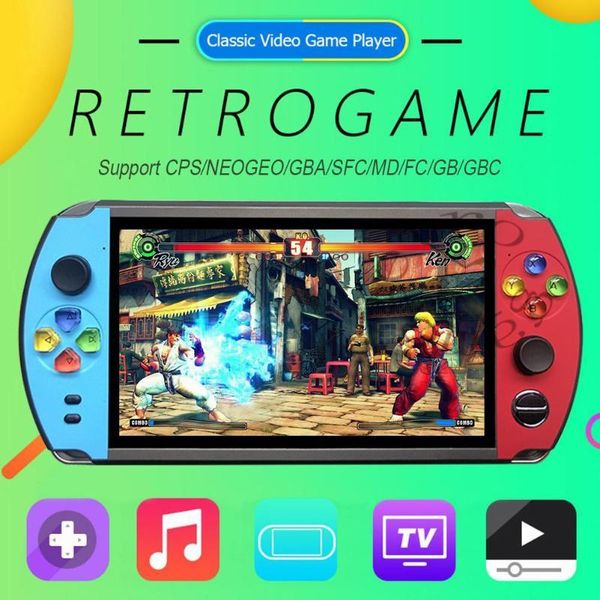 

powkiddy x19 handheld retro game console 7.0inch built-in 1600/2500 8gb/16gb video player portable players