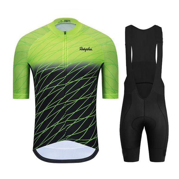 

racing sets 2021 raphaful cycling set man jersey short sleeve bicycle clothing kit mtb bike wear triathlon, Black;blue
