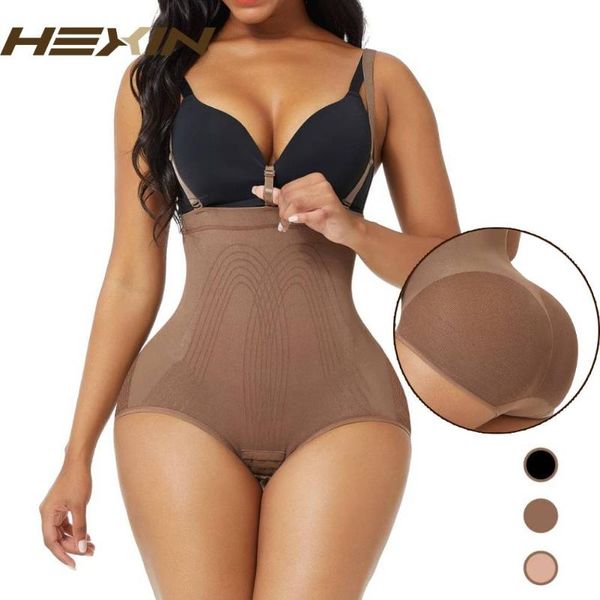 

women's shapers hexin shapewear bodysuit tummy control panties high waist girdle slimming bulifter fajas shaper corset reductoras, Black;white