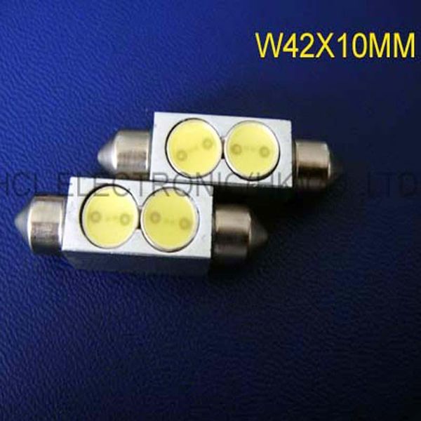 

bulbs 42mm festoon cob 2w dc12v led car dome reading lights auto interior lamps super bright bulb 50pcs/lot
