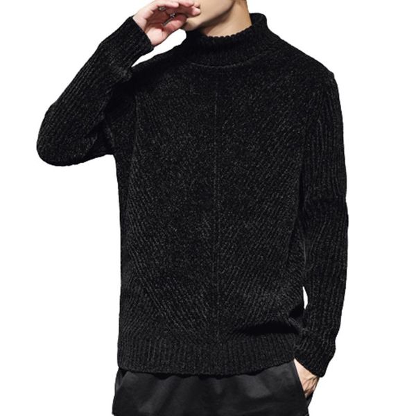 

men's sweaters turtleneck sweater men fashion brand for mens pullovers slim fit knit warm casual pull homme, White;black