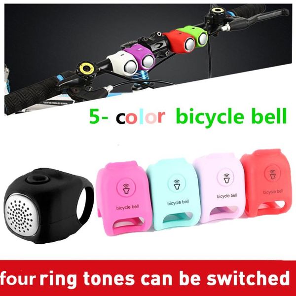 

bike horns electric cycling bell 90 db horn rainproof mtb bicycle handlebar silica gel shell ring warning accessories