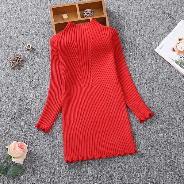 

pullover girls baby spring knitted dress children sweater slim bottoming shirt 2 to 13years hpy111, Blue