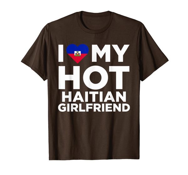 

i love my haitian girlfriend cute haiti relationship t-shirt, White;black