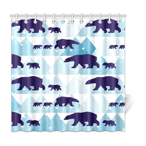 

xiucoo geometric polka bear home bath decor polyester fabric shower curtain bathroom sets 72 x 72 inches