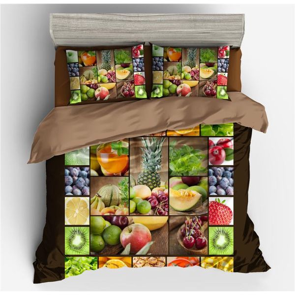 

bedding sets fruit pattern puzzle duvet cover set full size summer fruits for kids decorative 2/3 piece withpillowcases