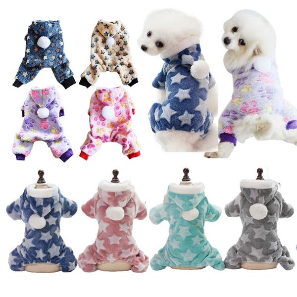 

dog apparel 100% cotton print pet warm clothes puppy jumpsuit hoodie coat doggy keep