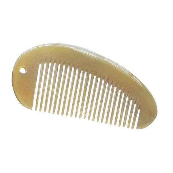 

hair brushes 1pc natural yak horn fine tooth comb straighter anti-static, Silver