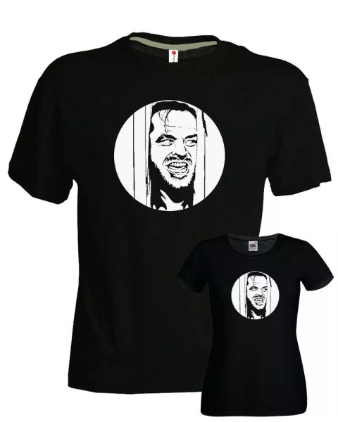

tshirt shining jack nicholson movie black cotton man woman gift kubrick, White;black