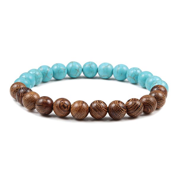 

beaded, strands natural wood beads bracelets black white stone bileklik meditation beaded bracelet prayer yoga jewelry for men women riend