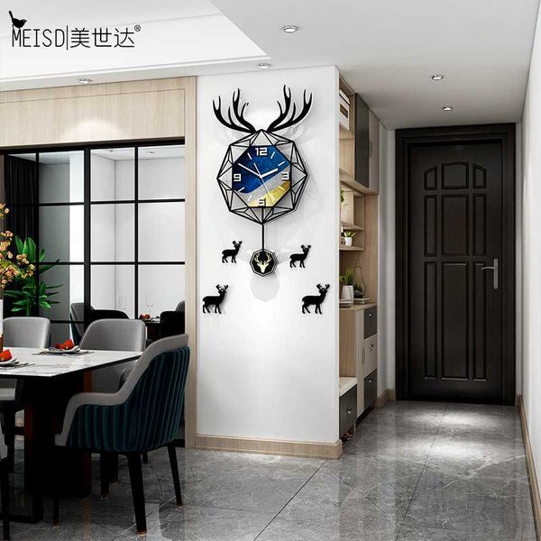 

wall clocks meisd nordic designer clock blue pendulum watch sticker decor acrylic silent living room hanging horloge