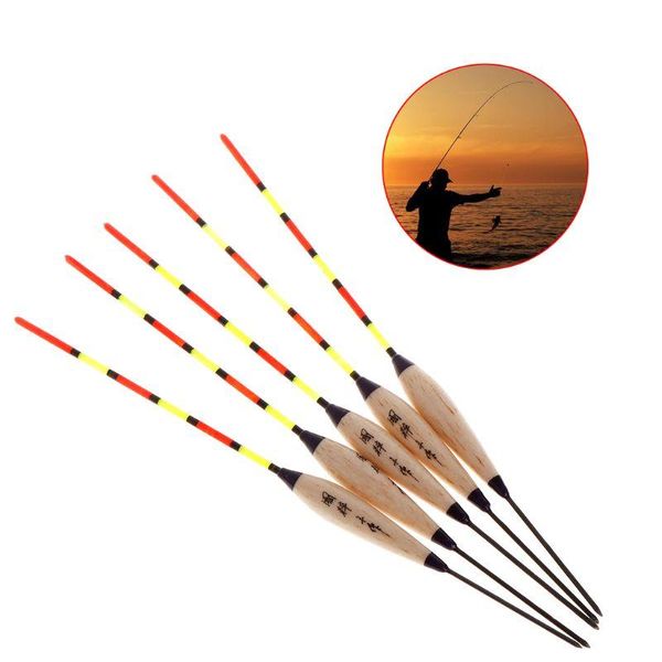 

fishing accessories 5 pcs/set float fluorescent tail luminous stick floating buoy tackle barr wood wooden sticks ice