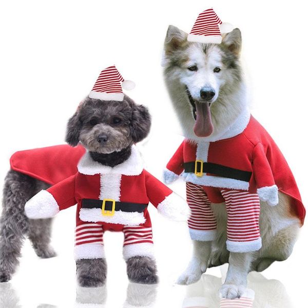 

pet accessories christmas outfit clothes funny makeover santa claus costumes large dog apparel