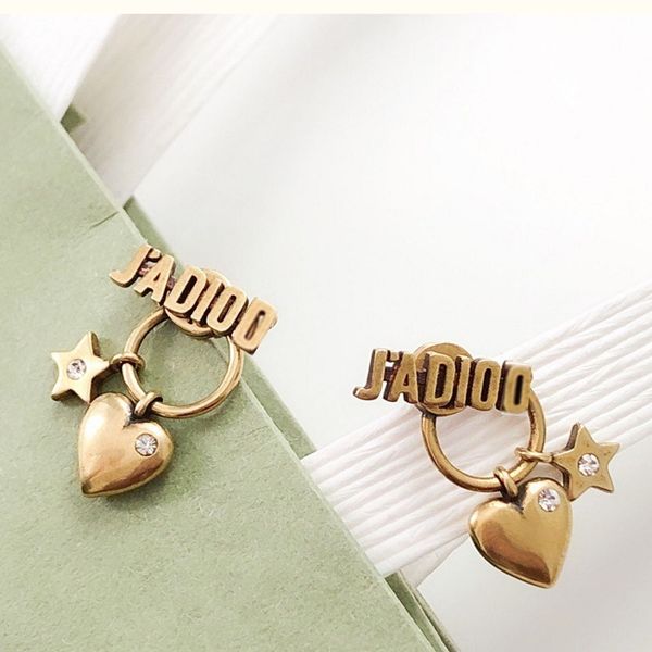 

design jewelry earrings love letter women's simple fashion personality versatile small sterling silver needle earrings
