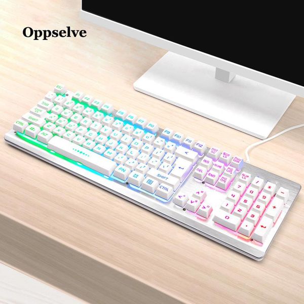 

keyboards led wired keycaps gaming keyboard rgb switch backlight luminous backlit for desklappc gamer mechanical