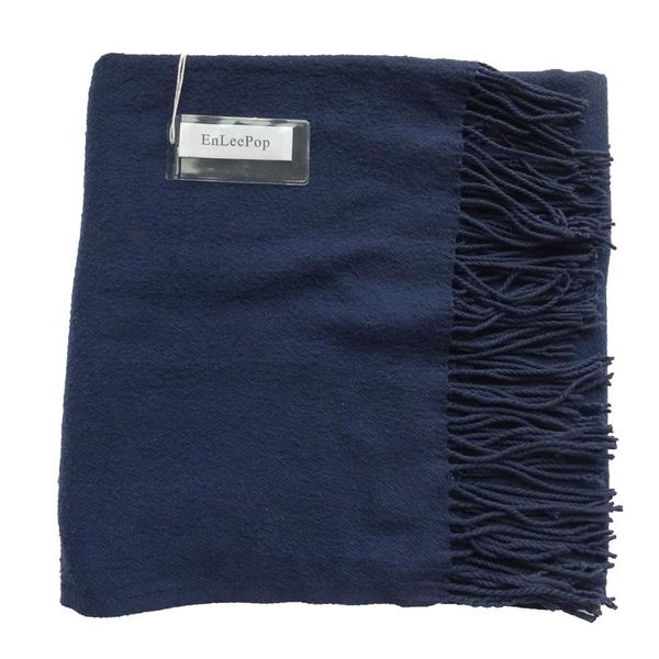 

scarves women scarf solid color with tassel warm thick long shawl, Blue;gray