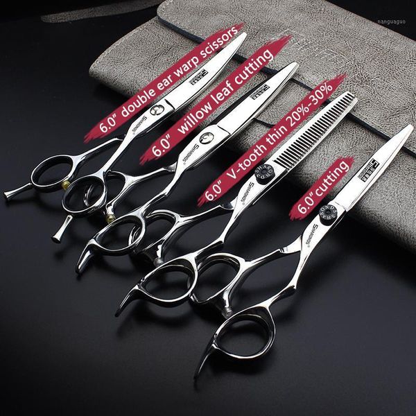 

inch hairdressing scissors japan 440c set designer cut and thin sharp wear-resistant stainless steel custom logo fine hair1