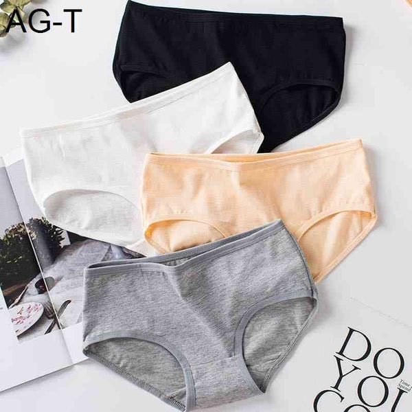 

medium waist women's cotton underwear large girls' breathable briefs, Black;pink