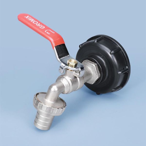 

watering equipments metal ibc tank adapter s60x6 coarse thread to 1/2" 3/4" alloy tap garden hose fittings valve connector replace