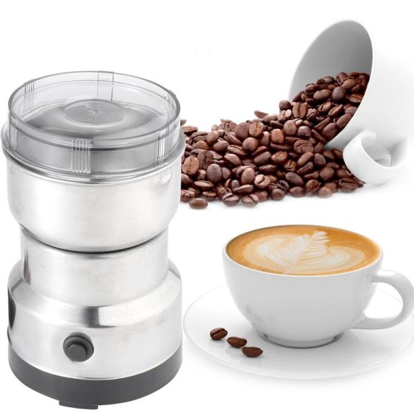 

electric coffee spice beans grinder maker with stainless steel blades for home kitchen grinding supplies (uk plug) manual grinders