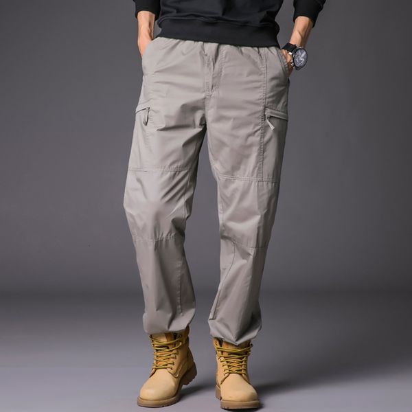 

pocket pants fashion loose tooling casual, Black