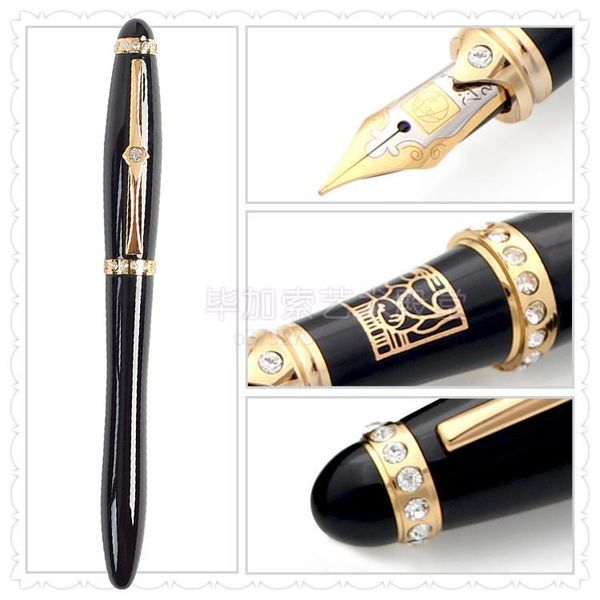 

fountain pens lady crystal-studded pen 22kgp gold nib picasso 78 stationery