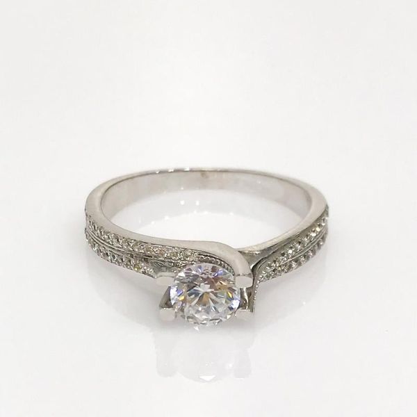 

cluster rings white gold engagement ring, Golden;silver