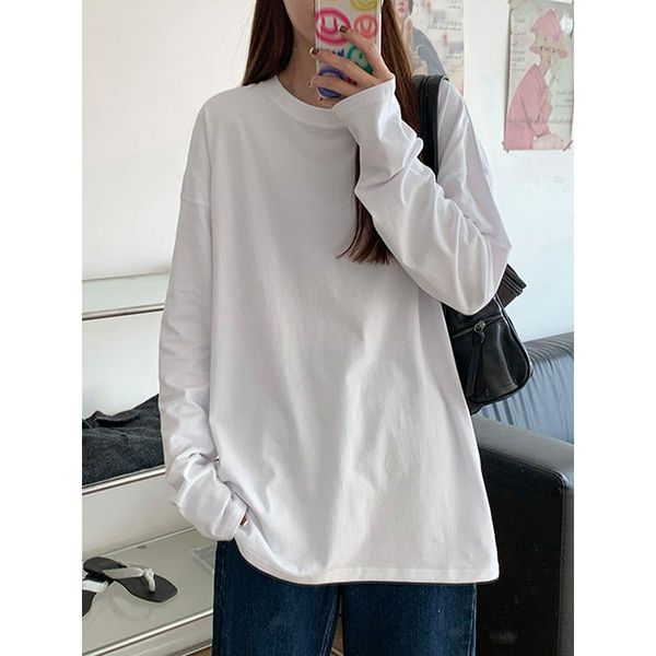 

women's t-shirt 2021 spring and autumn style pure cotton bottoming shirt women whiteboard short-sleeved white 100%