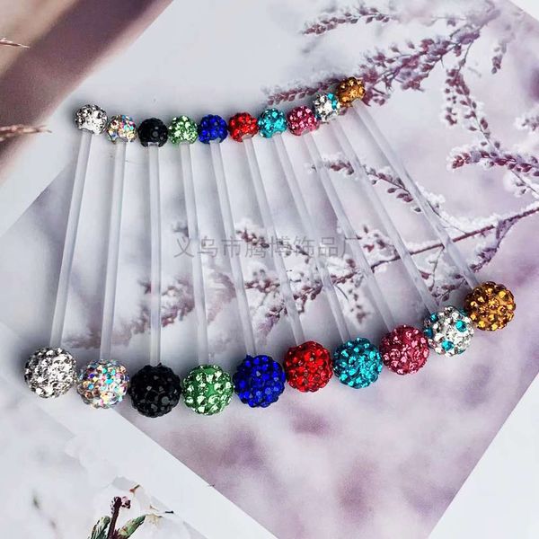 

selling double head full drill ball navel nail uv soft rod pregnant women buckle fashion puncture