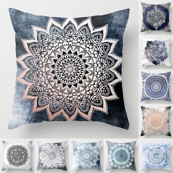 

pillow case 1pc bohemian mandala printing cushion cover india polyester decorative pillowcase home accessories sofa