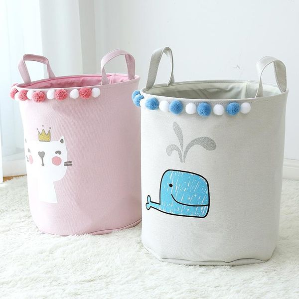 

storage baskets ins style folding laundry toys basket barrel bas ket bucket organizer deskorganization