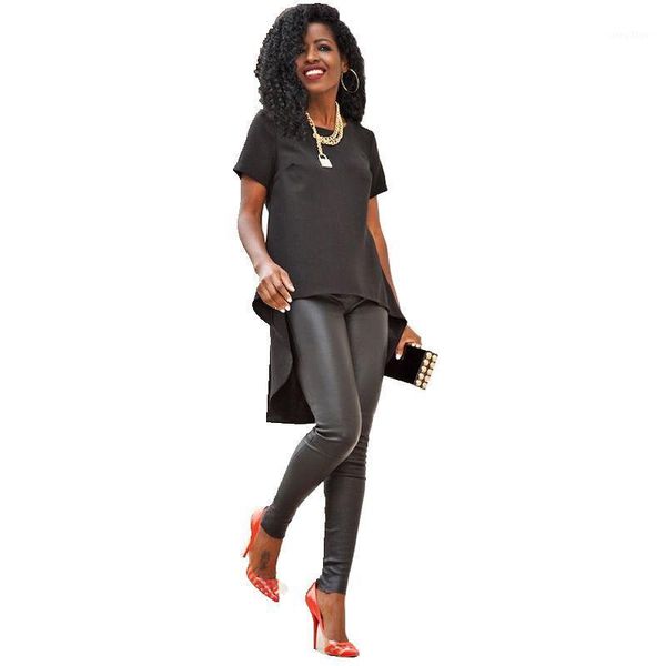 

arrival women summer loose casual chiffon plus tee shirt blouse women's blouses & shirts, White