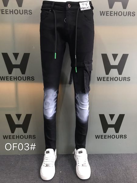 

men's and women's casual hip-hop jeans currently designer luxury pants of03-05, Blue