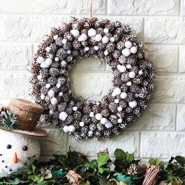 

decorative flowers & wreaths wreath kit handcraft diy natural dry front door christmas home dÃ©cor artificial flower wedding decoration