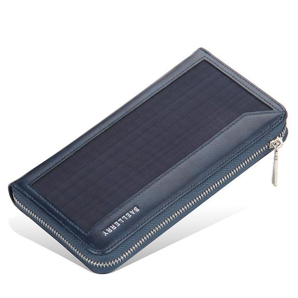 

vintage business men wallet black quality leather mens long zipper wallets card holder male passport wallet man clutch phone bag, Red;black