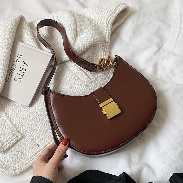 

evening bags vintage small leather crossbody for women 2021 simple totes shoulder lady handbags and purses