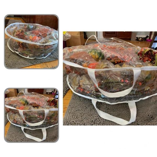 

storage bags portable easy to holiday wreath container for halloween