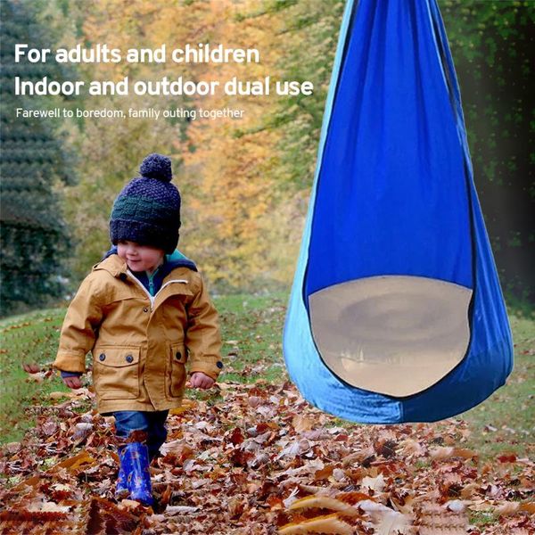 

camp furniture toy swings chair child kids hanging hammock for playing resting soft seat with inflatable cushion indoor/outdoor garden backy