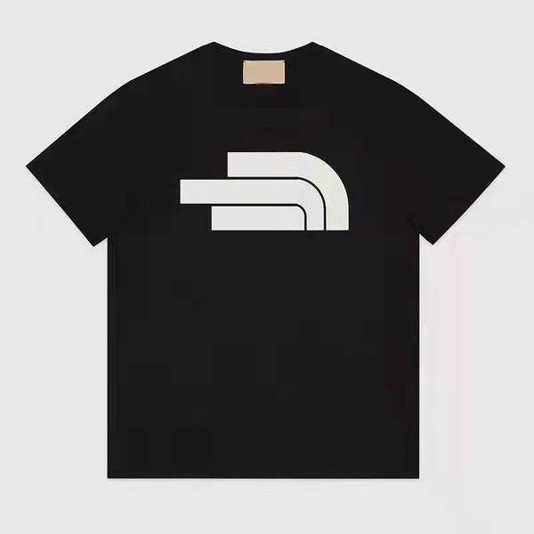 

22ss fashion hip hop men's t-shirts neck double thread spring summer letter high street loose trend short sleeve male clothing, White;black