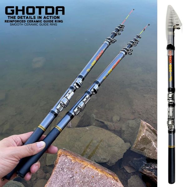 

boat fishing rods rod combo rotating portable travel reel carp 1.5-3.0m