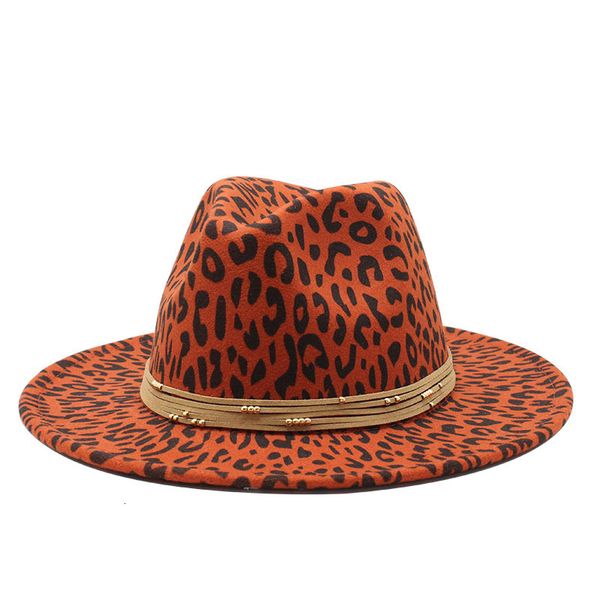 

berets simple flat brim wool felt jazz fedora hats men women leopard grain leather band decor trilby panama formal big size, Blue;gray