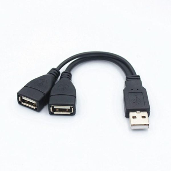 

in 1 one male plug to two female socket usb2.0 extension cable usb data charging line adapter black length 35cm computer cables & connectors