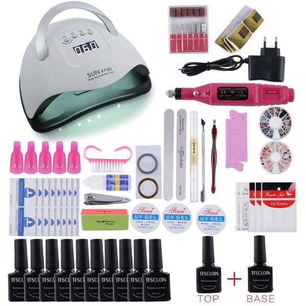 

nail art kits professional set 114w uv led lamp for manicure gel polish / in some areas