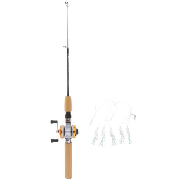 

boat fishing rods mini portable ice rod carp reel line hook combos
